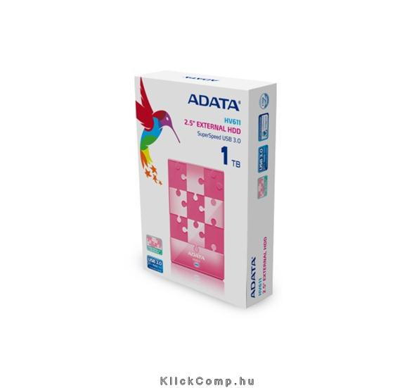 1TB külső HDD 2,5  USB3.0 pink HV611 winchester fotó, illusztráció : AHV611-1TU3-CPK