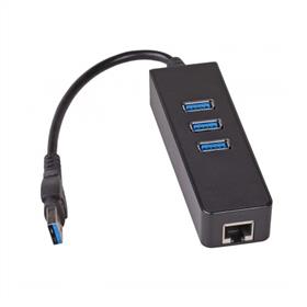 HUB 3-port + Ethernet USB 3.0 Akyga AK-AD-32 fotó