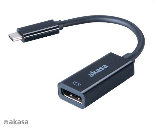 USB 3.1 C - Displayport átalakító 15cm Akasa AK-CBCA05-15BK fotó, illusztráció : AK-CBCA05-15BK