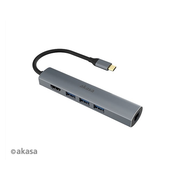 Dock station USB Type-C 5in1 Akasa dokkoló fotó, illusztráció : AK-CBCA22-18BK