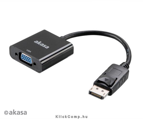 Displayport - VGA adapter Akasa AK-CBDP04-20BK fotó, illusztráció : AK-CBDP04-20BK