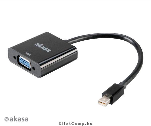 miniDisplayport - VGA adapter - Akasa AK-CBDP07-20BK fotó, illusztráció : AK-CBDP07-20BK