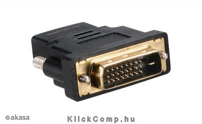 DVI-D - HDMI adapter Akasa AK-CBHD03-BK v.2 fotó, illusztráció : AK-CBHD03-BKV2