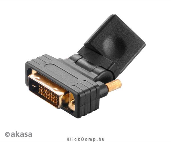 DVI-D - HDMI adapter Akasa AK-CBHD16-BK fotó, illusztráció : AK-CBHD16-BK