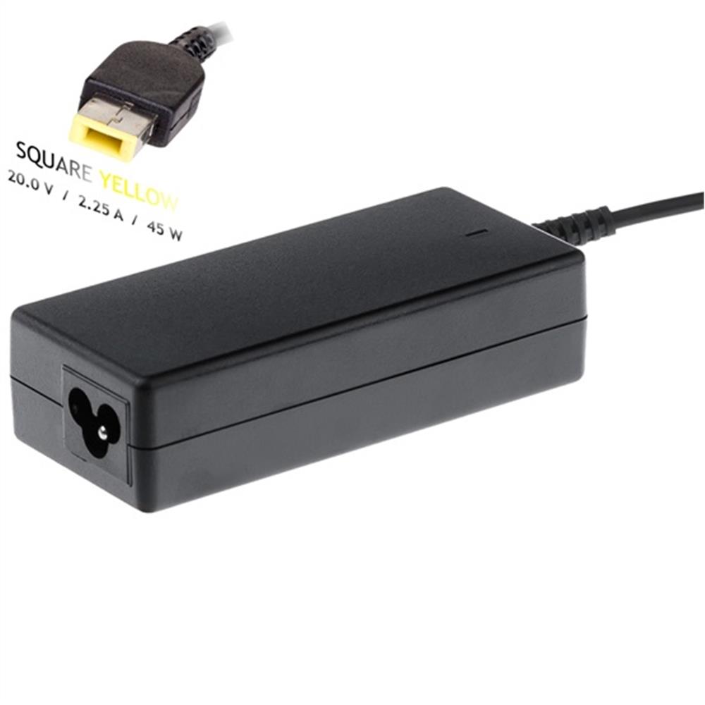 LENOVO Laptop tápegység 20V/2.25A 45W Square yellow adapter fotó, illusztráció : AK-ND-51