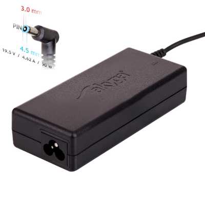 Laptop tápegység DELL 19.5V 4.62A 90W 4.5mm x 3mm utángyártott AK-ND-53 fotó