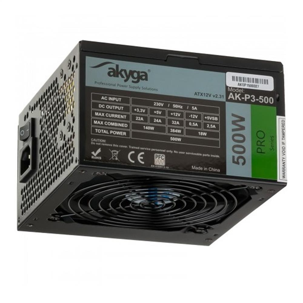 Akyga tápegység 500W 12cm fotó, illusztráció : AK-P3-500