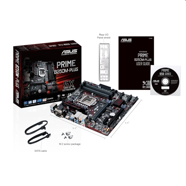 B250M alaplap LGA1151 ASUS PRIME B250M-PLUS fotó, illusztráció : AMB250MPLUS