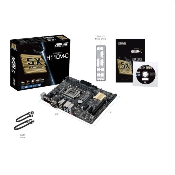 H110M alaplap LGA1151 ASUS H110M -C fotó, illusztráció : AMH110MC