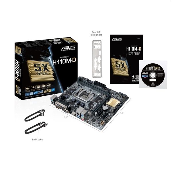 H110M alaplap LGA1151 ASUS H110M-D fotó, illusztráció : AMH110MD