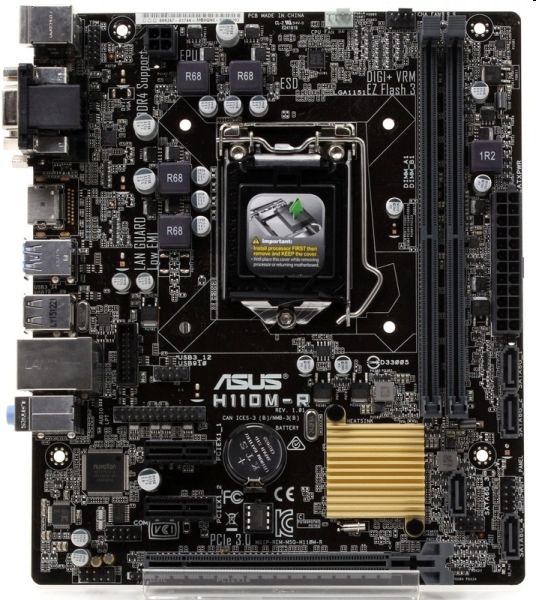 H110M alaplap LGA1151 ASUS H110M-R/C/SI fotó, illusztráció : AMH110MR
