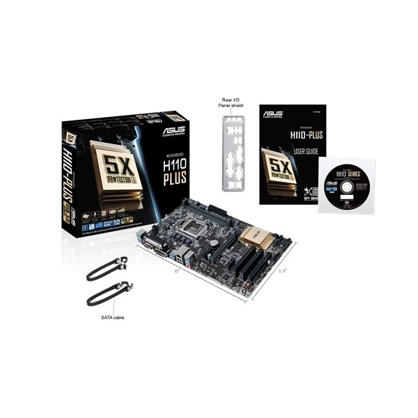 Alaplap H110 LGA1151 ASUS H110-PLUS fotó, illusztráció : AMH110PLUS