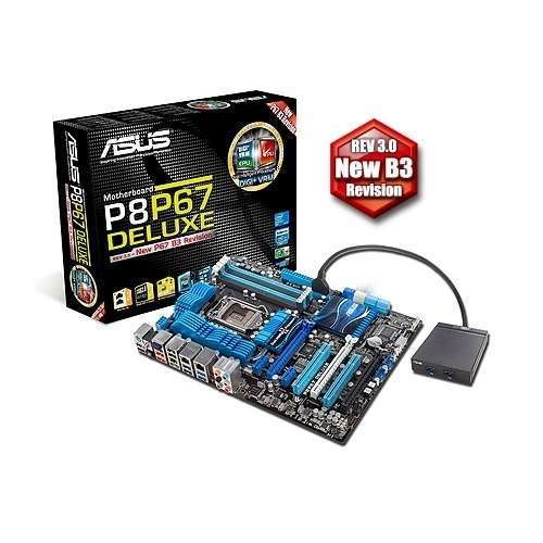 ASUS P8P67 DELUXE alaplap Rev 3.0 fotó, illusztráció : AMP8P67D