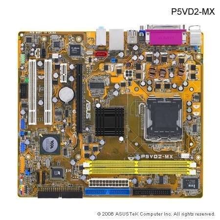 ASUS P5VD2-MX alaplap fotó, illusztráció : AMVD2MX