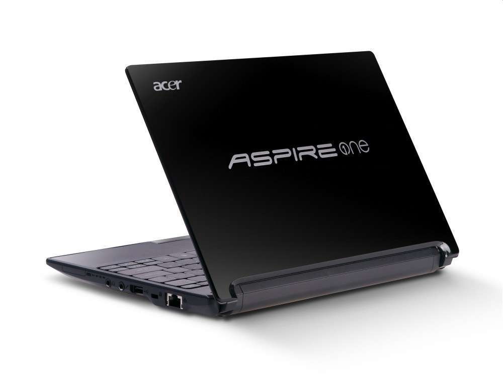 Acer One D255E fekete netbook 10.1  WSVGA ADC N455 1.66GHz GMA3150 1GB 250GB W7 fotó, illusztráció : AOD255E-13DQKK