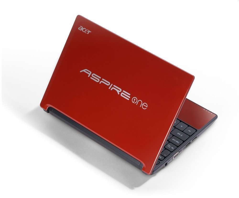 Acer One D255E bordó netbook 10.1  WSVGA ADC N455 1.66GHz GMA3150 1GB 250GB W7S fotó, illusztráció : AOD255E-13DQRR