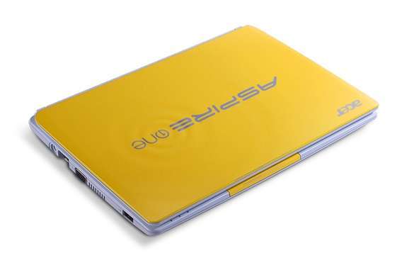 Acer One Happy2 citrom netbook 10.1  CB ADC N570 1.66GHz GMA3150 1GB 320GB W7ST fotó, illusztráció : AOHAPPY2-N57DQ32YY
