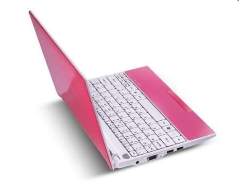 Acer One Happy cukorka rózsaszín netbook 10.1  WSVGA ADC N550 1.5GHz GMA3150 1G fotó, illusztráció : AOHAPPY-N55DQPP