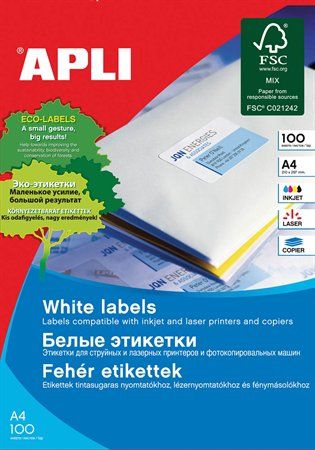 Etikett, univerzális, 48,5x25,4 mm, APLI, 22000 etikett/csomag fotó, illusztráció : APLI-10558