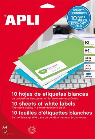 Etikett, univerzális, 210x148 mm, APLI, 20 etikett/csomag fotó, illusztráció : APLI-12918