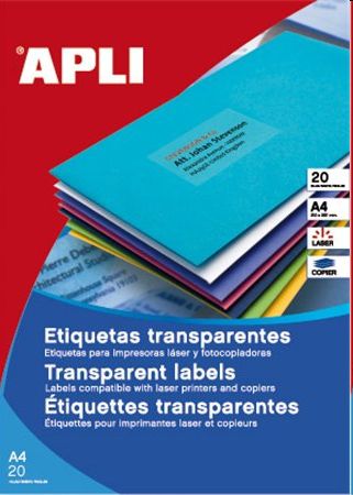 Etikett, 105x148 mm, poliészter, időjárásálló, matt, APLI, áttetsző, 80 etikett fotó, illusztráció : APLI-12963