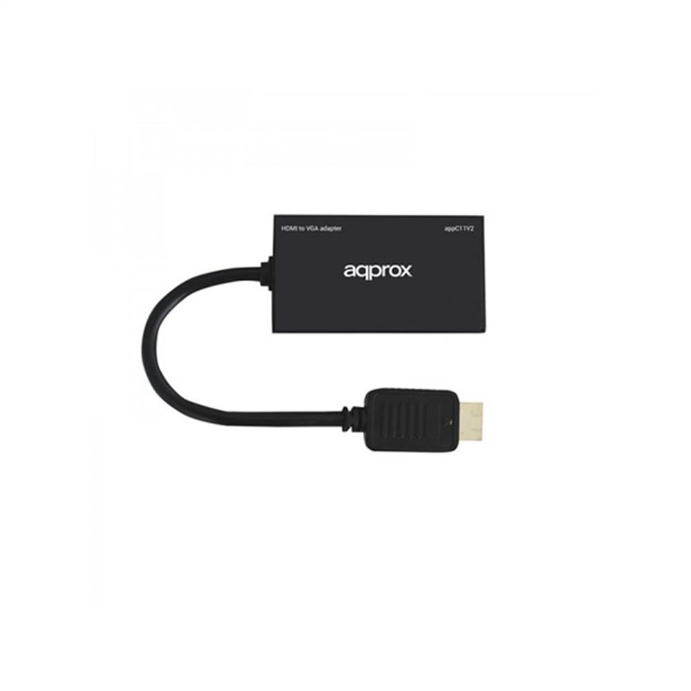 Átalakító - HDMI-ből VGA +  audio output APPROX Kábel Adapter fotó, illusztráció : APPC11V2