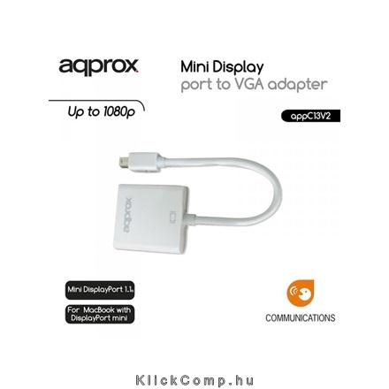 Mini Display Port VGA Adapter miniDP - VGA koverter fotó, illusztráció : APPC13V2
