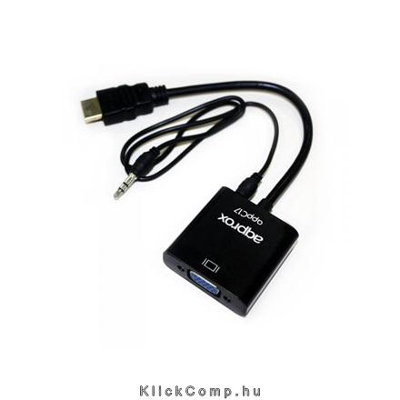 HDMI to VGA + AUDIO adapter APPROX fotó, illusztráció : APPC17