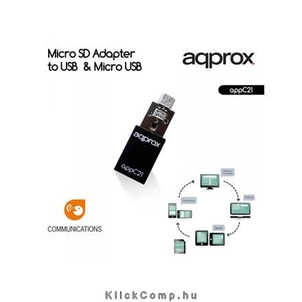 Micro SD adapter USB és MicroUSB átalakító APPROX APPC21 fotó, illusztráció : APPC21