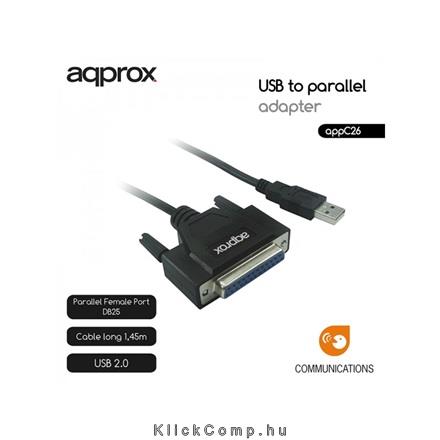 USB to Párhuzamos port adapter APPROX APPC26 fotó, illusztráció : APPC26