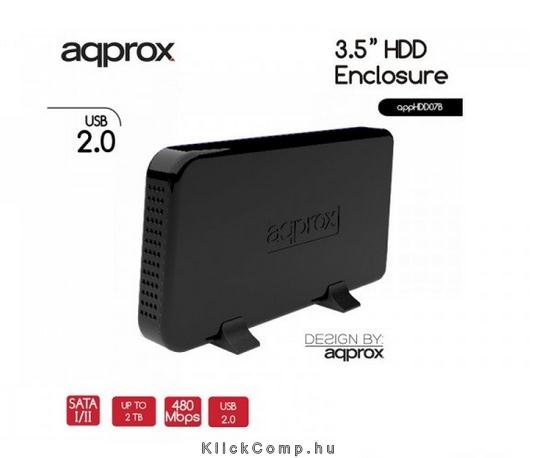HDD ház 3,5  USB2.0 Sata külső merevlemez ház fotó, illusztráció : APPHDD07B