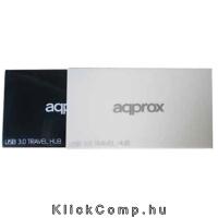 HUB 4 portos USB3.0 Fekete APPROX APPHT5B fotó