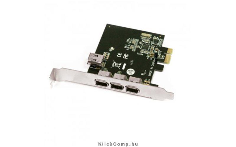 3+1 port Firewire PCI-E Kártya fotó, illusztráció : APPPCIEFW3P