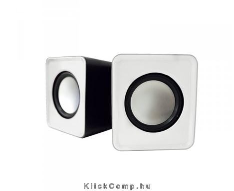 2.0 Multimédia Mini Hangszóró Szett 5W Fehér/Fekete fotó, illusztráció : APPSPX1W