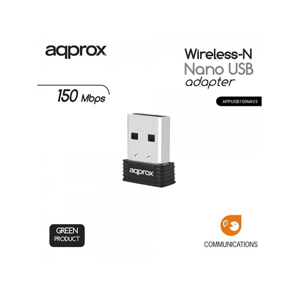 WiFi USB Adapter nano 150 Mbps Wireless N fotó, illusztráció : APPUSB150NAV3