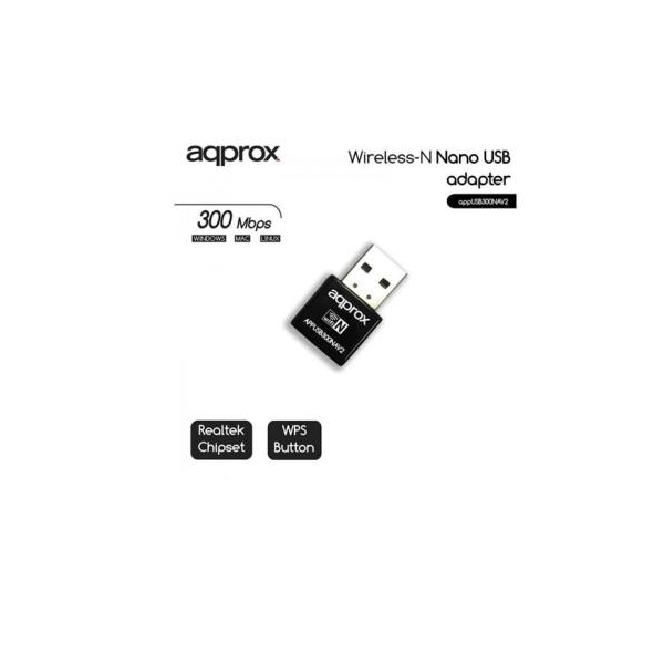 WiFi USB Adapter nano 300 Mbps Wireless N fotó, illusztráció : APPUSB300NAV2
