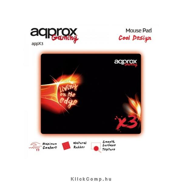 Gaming Textilborítású Egérpad 400*320*3mm APPROX APPX3 fotó, illusztráció : APPX3