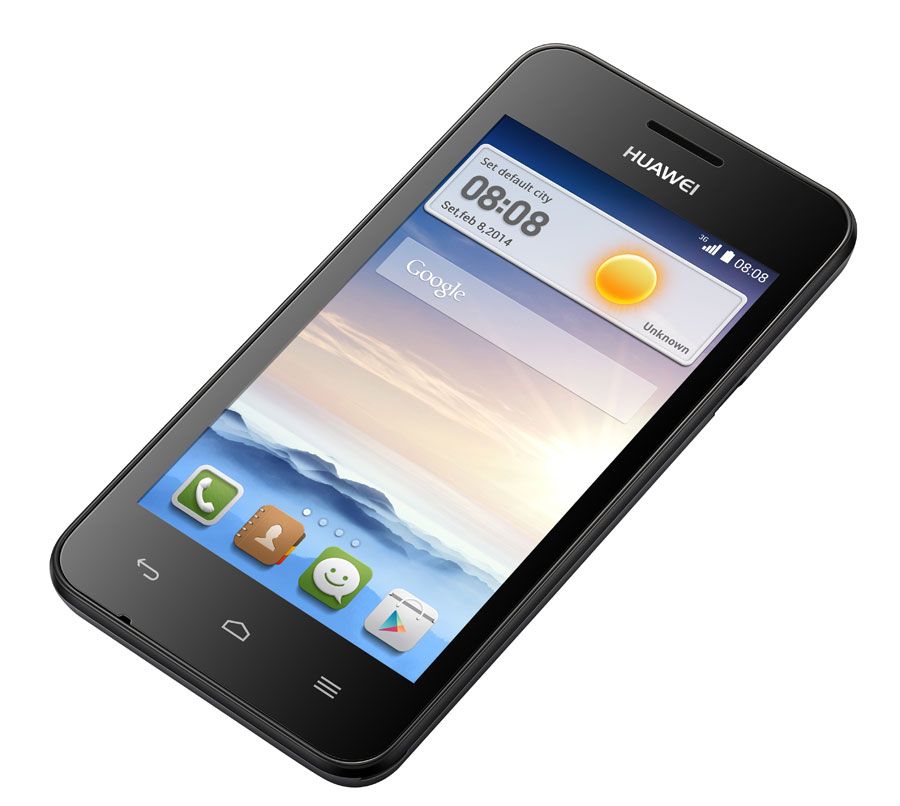 Huawei Ascend Y330 fekete mobiltelefon fotó, illusztráció : ASCEND-Y330-BLACK