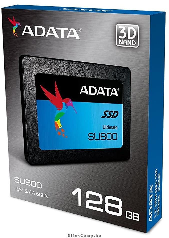 128GB SSD SATA3 2.5  Solid State Disk ADATA SU800 Premier Pro Series fotó, illusztráció : ASU800SS-128GT-C