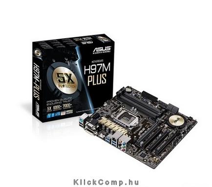 ASUS H97M-PLUS Intel H97 LGA1150 mATX alaplap fotó, illusztráció : ASUS-78122