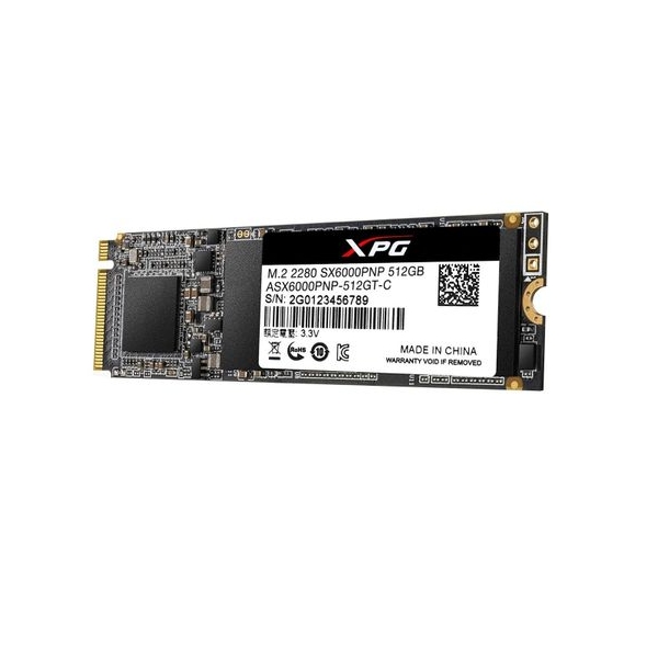 512GB SSD M.2 Adata XPG SX6000 fotó, illusztráció : ASX6000PNP-512GT-C