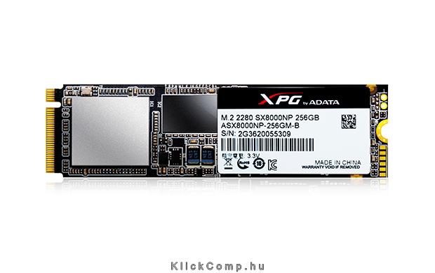256GB SSD M.2 2280 ADATA ASX8000NP-256GM-C fotó, illusztráció : ASX8000NP-256GM-C