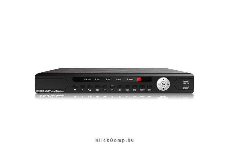 DVR 4 csatornás rögzítő, 960H/100fps, D1/100fps, CIF/100fps, H264, 1xSATA HDD, fotó, illusztráció : AS-0450H
