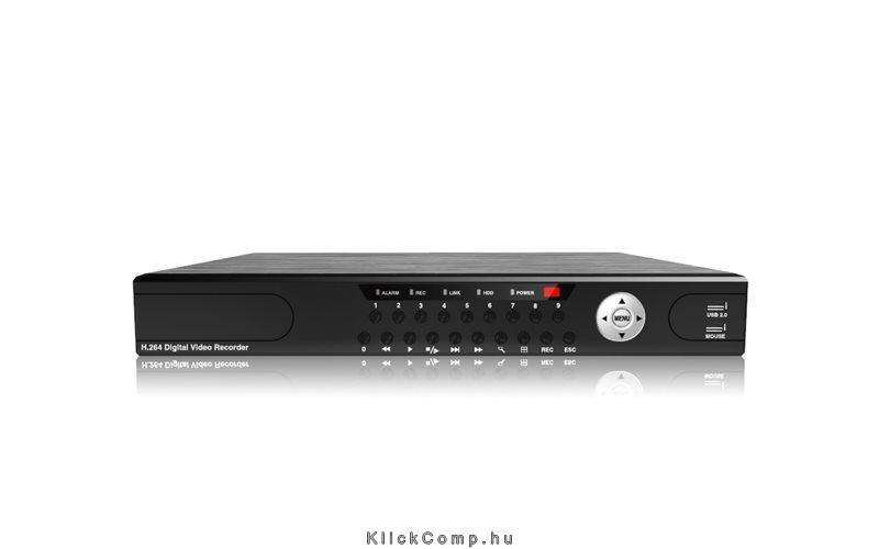 DVR 16 csatornás rögzítő, 960H/400fps, D1/400fps, CIF/400fps, H264, 2xSATA HDD, fotó, illusztráció : AS-1680H