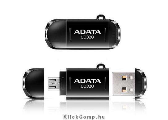 32GB PenDrive micro-USB2.0 / USB2.0 Fekete fotó, illusztráció : AUD320-32G-CBK