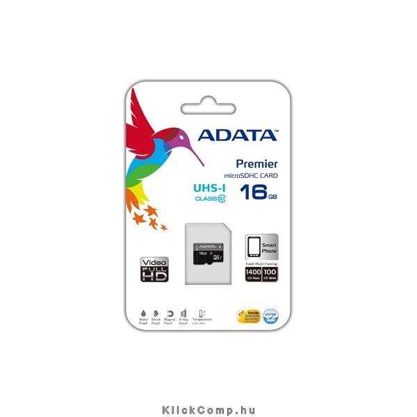 Memória-kártya 16GB MicroSDHC UHS-I Class10 fotó, illusztráció : AUSDH16GUICL10-R