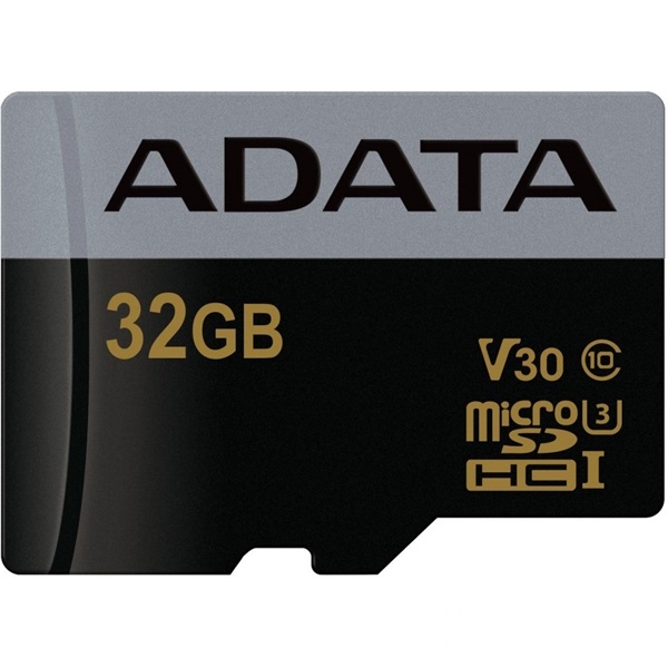 Memória-kártya 32GB SD micro SDHC Class 10 UHS-I U3 ADATA Premier Pro fotó, illusztráció : AUSDH32GUI3V30G-R