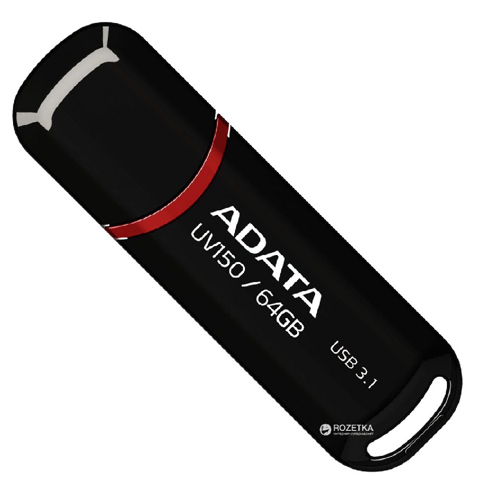 64GB Pendrive USB3.0 fekete Adata UV150 fotó, illusztráció : AUV150-64G-RBK