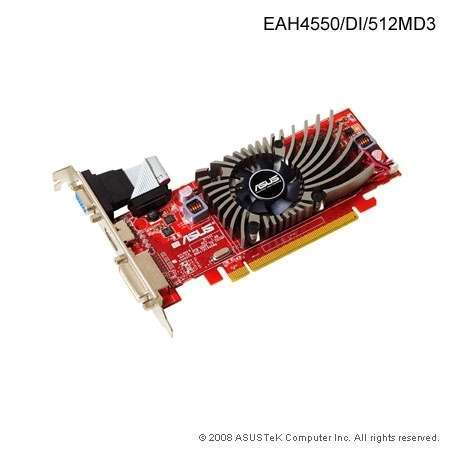 ASUS EAH4550/DI/512MD3 videokártya fotó, illusztráció : AV4550DI5