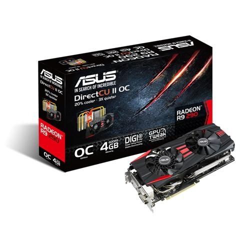 Asus R9290-DC2OC-4GD5 videókártya fotó, illusztráció : AVR9290DC2OC4GD5